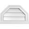 Ekena Millwork Octagonal Top Surface Mount PVC Gable Vent w/ 2"W x 2"P Brickmould Sill Frame, 18"W x 12"H GVPOT18X1203SN - alternate 1